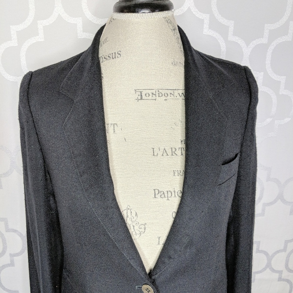 Vtg Evan Picone Wool Black Blazer - Picture 2 of 8